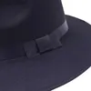 Szerokie brzeg kapelusze wiadra modne klasyczne klasyczne Fedora Women Hat Hat British Style Kościół Great English Gentleman Jazz Black Panama YQ240407