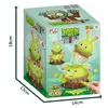 Plantes vs zombies kawaii anime figure twin lapin pull radish nouveau créativité enfant toys garçons girls puzzle jeu cadeau 240407