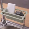 Bouteilles de rangement Home Cuisine Rack Raice Drain Creat Creative No Besoin de percer les trous de nettoyage de lavabo à lave-vaisselle Brosse à éponge en tissu