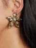 Stud -oorbellen beroemdheden dezelfde stijl retro email gekleurde steentjes zeester zeester elegant en modieus unieke niche