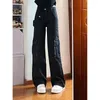 Jeans para mujeres Y2K Mujeres vintage Corea de Streetwear de gran tamaño Estética de carga Pantalones de cabeza de pierna ancha Men Alt Cloth