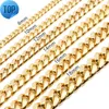 8mm/10 mm/12 mm/14 mm/16mm Miami Cuban Link Chains Edelstahl Männer 14K Goldketten Hoch Polster Punk Curb Halsketten Herren Schmuck