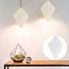 Lâmpadas de mesa papel lustre lustre de abajur de origami lanterna tonalidade de estilo prega nórdica Luz para quarto de jantar