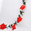 Decorative Flowers Christmas Poinsettia Garland Artificial Wreath Tree Decoration For Indoor And Outdoor