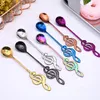 Spoons Music Spoon 7 Farben Tischgeschirr Edelstahl Tee Gold Thema 6 PCs Kaffee für Party