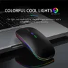 マウス2.4GワイヤレスマウスBluetooth RGB充電サイレントエルゴノミックLEDバックライトパワーディスプレイゲームH240407