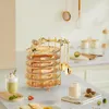 TEA TRAYS Fruktplatta med skedar Display Tray Storage Container för Wedding Cupcake