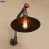 Wandlamp IWHD industriële stijl Loft American Country Iron Retro Water Pijplampen Vintage verlichtingslichtschakelaar 220V