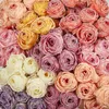 Decorative Flowers 6pcs 30cm Silk Retro Artificial Rose Bouquet For Wedding Bridal Home Table Decor DIY Craft Wreath Supplies