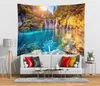 Cascada Tapestrylong Way River En Tropic Natural Rain Forest Trees and Busheswall Decoración colgante para la sala de estar dormitorio 240321