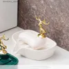 Kunst en ambachten creativiteit keramische ambachten Oldden herten zeep doos zeep schotel badkamer decoratie badkamer accessoires soap schotel home decoratiesl2447