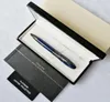 Pure Pearl High Quality Classic Ballpoint Pen Defoe FourColor Barrel Black Leaf Clip med serienummer som skriver Smooth Luxury Sta8913190