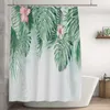 Shower Curtains Green Banana Leaf Curtain Nordic Southeast Asia Plant Leaves Print Background Home Decor Bathroom Hook