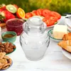 Opslagflessen Clear Glass Jar Voedselcontainers Pakken Fermenterende augurkpotten Zegelen grote capaciteit Home