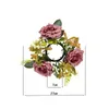 Decoratieve bloemen kaarsenring bureau decor festival voordeur bloemen slingerhouder voor huis woonkamer thanksgiving raam