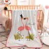 Blankets Children's Four Seasons Blanket Cartoon Baby Small Woollen Kindergarten Thicken Double Layer Flannel Warm Carpet Bedding