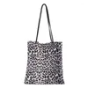 Tas luipaard print canvas vrouwen schouder casual tote winkelen grote capaciteit stijlvolle shopper vrouwelijke bolsos sac