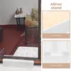 Storage Bags Mirror Artwork Display Support Wood Rack Whole Body Stand Wooden Full Length Holder White