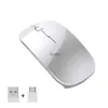 Mice Wireless Mouse Silent PC Rechargeable 2.4G USB Cassette C Optical for Laptops Tabelt Smartphones H240407