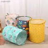 Förvaringskorgar fällbar tvättkorg förvaringspåse japansk bomull linnetyg vattentätt smutsiga leksakskläder yq240407