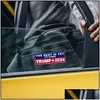 Banner Flags Banner Flags 3X9Inch Trump 2024 U.S. General Election Car Bumper Stickers House Window Laptop Decal Take America Back Kee Dhfne