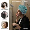 Towel Moroccan Green Geometric Microfiber Dry Hair Quick Drying Cap Absorbent Shower Head Wrap Bathing Tools