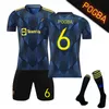 21-22 New Champions League version 2 away c Luo Jersey No. 10 lashford dark blue No. 6 bogba Yellow No