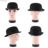 Beauts à bord large seau rétro pour hommes en forage Fedora chapeau noire jazz trilby panama gentlemans gangster chapeau homme yq240407