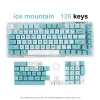 لوحات المفاتيح 126 Keys GMK Clone Keycaps Blue Iceberg Japanese Englese XDA PBT Keycaps for MX Switch Fornigized Mechanical Keyboard