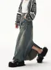 Rokken dames S-4XL losse Amerikaanse stijl ontwerp mode all-match casual eenvoudige retro winter dames streetwear denim faldas 240326
