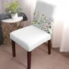 Tampas de cadeira de cadeira de primavera baunilha baunilha de florinha spandex tampa de assento de assento para o casamento de cozinha de cozinha estojo de festas