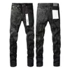 Purple Jeans Mens High Quality Designer Black Slim Fit Drip Skinny Drill Outfit USA Hiphop Brand