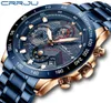 Top Luxury Brand Crrju nouvel homme Watch Watch Sport Fashion Chronograph Chronograph Male Satianless en acier Satian Wristwatch Relogo Masculino216Z7526767