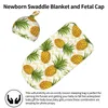 Filtar ananas baby swaddle filt för född mottagning