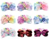 135 Styles Jojo Siwa 20 cm großer Regenbogen Einhorn Signature Haarbogen mit Karten- und Pailletten -Logo Baby -Kinder -Kinder Haarzubehör H1063012