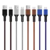 1M/3FT عالية السرعة MICRO USB Type C Cables شحن البيانات مزامنة سماكة محول الهاتف المعدني كابل شاحن مضفر قوي 11 LL