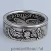 Anneau de champion USD Personnalisé Morgan Morgan 1945 Coin Scarved Ring