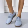 캐주얼 신발 Est Woman Flats Sew 옥스포드 암컷 레이스 업 가죽 싱글 편안한 모카신 Loafer