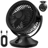 Ventilateur de bureau rechargeable de 12000mAh - ventilateur de circulation d'air de table portable avec 6 vitesses, inclinaison à 360 °, oscillation 90 °, 3 modes de minuterie - ventilateur de refroidissement silencieux personnel pour chambre à coucher