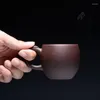 Cups Saucers Teebecher mit echtem Yixing Zisha Master markierte Originalerz -authentische lila Grit Chinesische Kungfu Teetassen 80ml