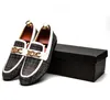 Casual Shoes Fashion Metal Chain Men Formal Mens Loafers Moccasins Italian Breathable Slip On Male Boat