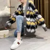 Knits de mujeres Europa Station Style Lazy Long-longitud Midding Cardigan Coat Winter Knited Sweater Jacquard Fashion Fashion Top