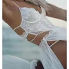 Home Clothing Pure White Black Nightwear Sexy Women Sleepwear Lounge Perspective Mesh Lace Underwire Push Up Bra Jumpsuit Skirt Pajamas Set