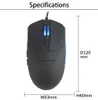 Möss Silent Wired Office Mouse 1600DPI 6-knapps C-Typ och USB Optical för skrivbordsbärningsspel H240407