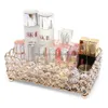 Scatole di stoccaggio bins Crystal Makeup Organizer Mirrorring Crystasl Vanity vassoio decorativo per il perfum Gioielli Organizzatore del bagno Dhzlx Dhzlx