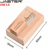 Мыши Jaster Crystal Wooden USB Flash Drive 3.0 Pendrive 4GB 8 ГБ 16 ГБ 32 ГБ 64 ГБ 128 ГБ ручка -привод Свадебный подарок на заказ продукты