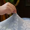 Stol täcker Papamima Blue Bohemian European Style Stretch Bed Soffa Cover Protective Slipcovers Inget armstödsoffa