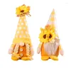 Party -Dekoration Sonnenblumenpaar Rudolf Puppe stehend gesichtslose Ornamente Requisiten Herbst