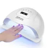 Klänningar nageluppsättning med 114/120/54W UV LED -nagellampa 35000 rpm nagelborrhine 20/10 färggel manikyruppsättning poly förlängningsgel set