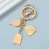 Keychains Lanyards Journey Enamel Keychain Earth Suitcase Airplane Camera Key Ring Souvenir For Making DIY Handmade Jewelry Accessories Q240403